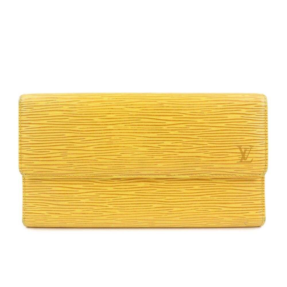 Louis Vuitton Epi Portefeuille Tresor International Wallet Yellow